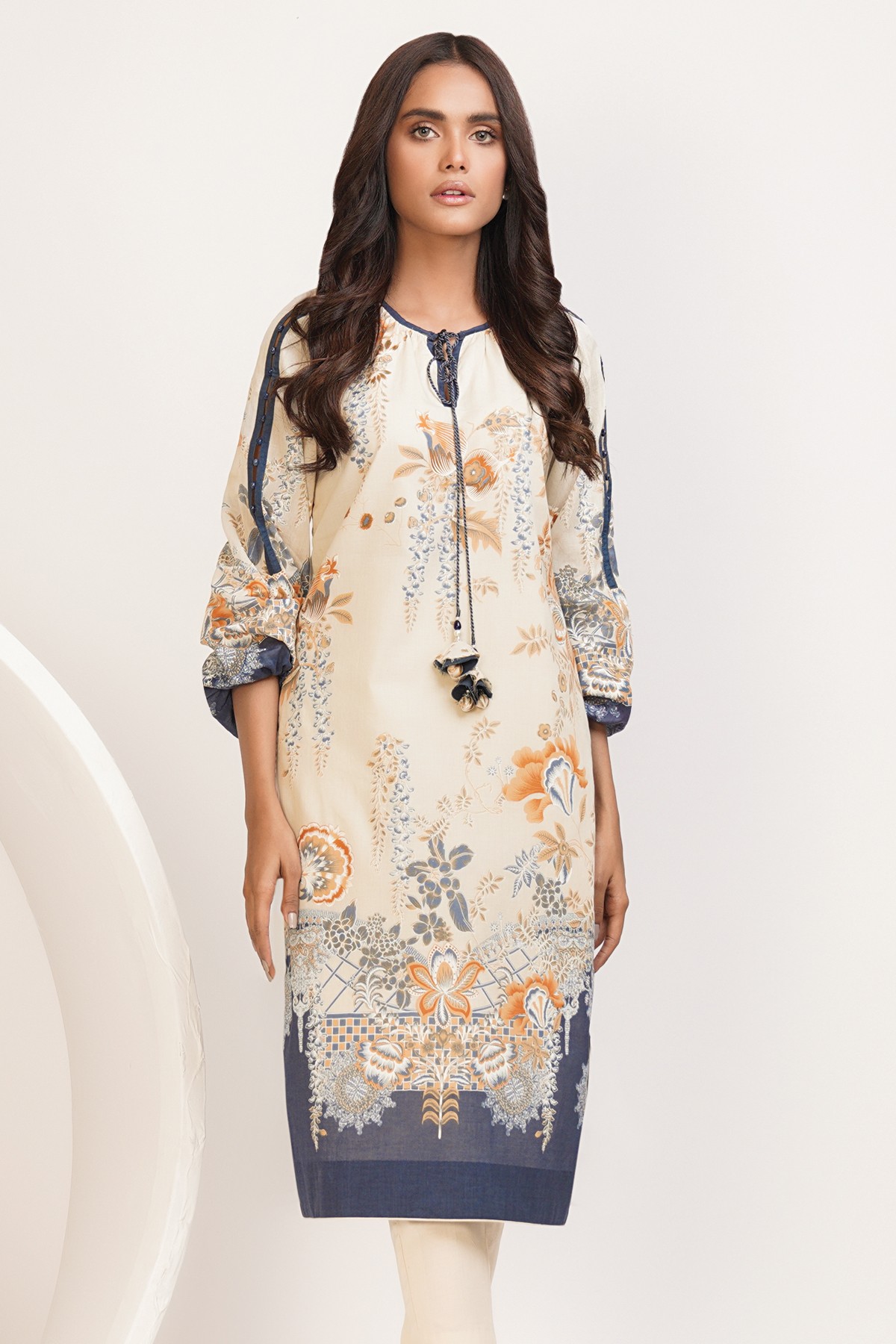 Printed Lawn Suit With Cambric Trouser