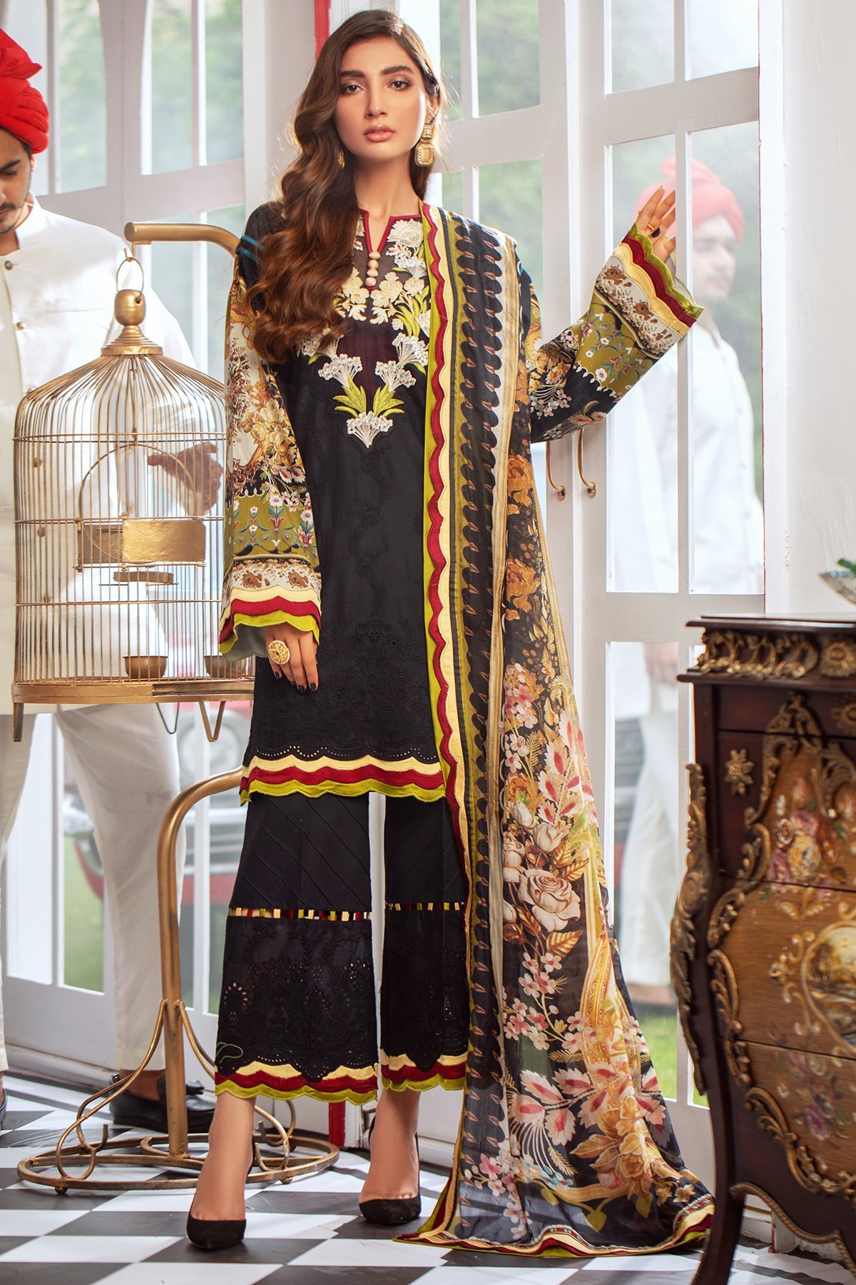 Firdous Chikan Embroidered Luxury lawn Suit