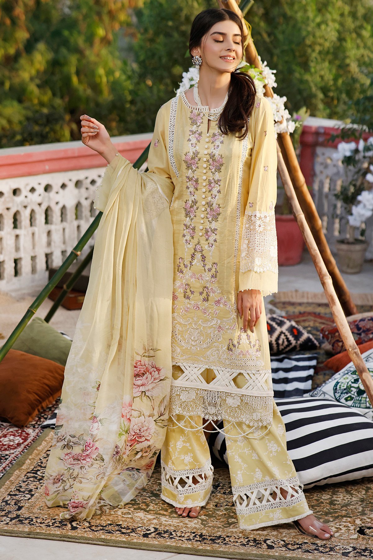 Firdous Embroidered lawn Suit