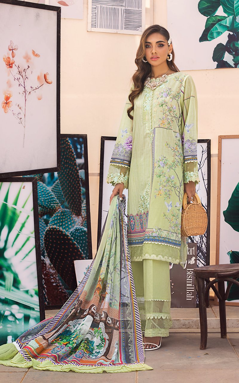 Lawn 3Pc Suit Threads And Motifs