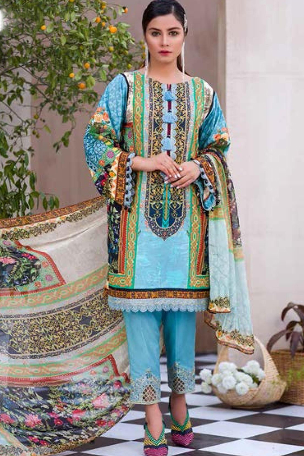 Shaista Digital Embroidered Lawn Suit