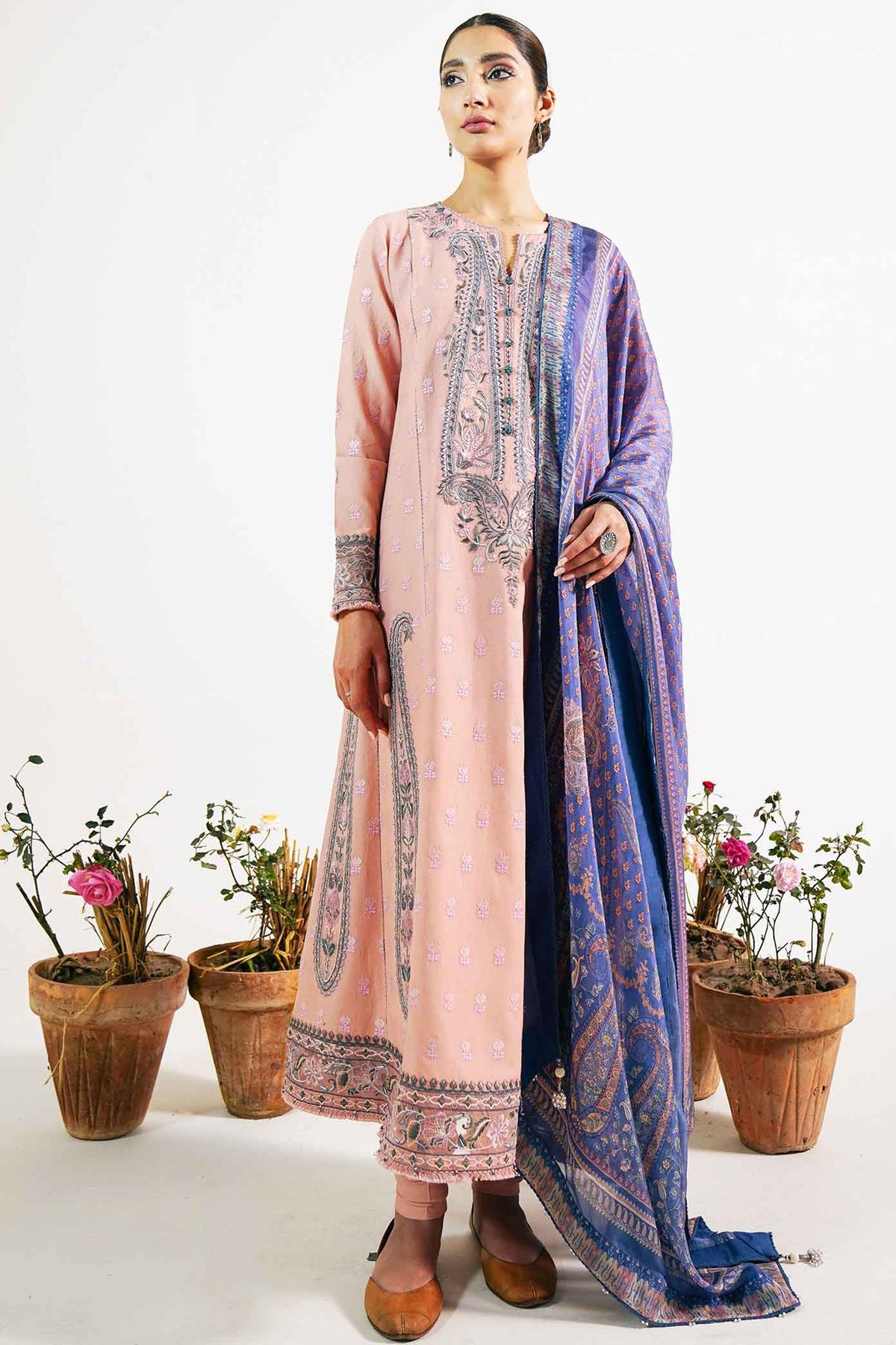 Embroidered Front Zara Shahjahan Collection