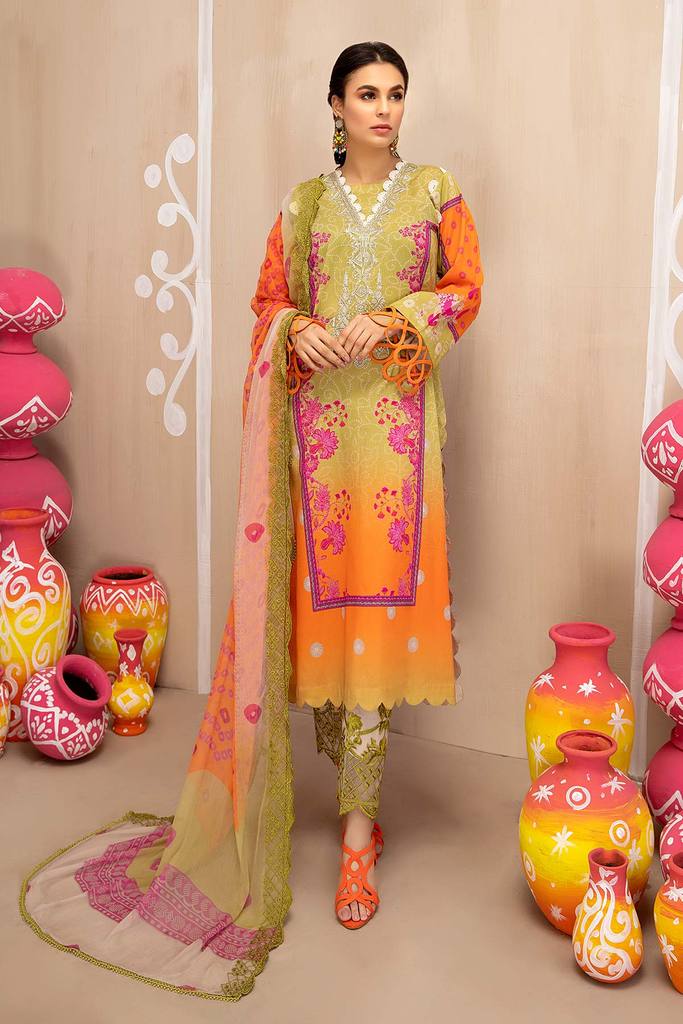 3 PC Embroidered lawn