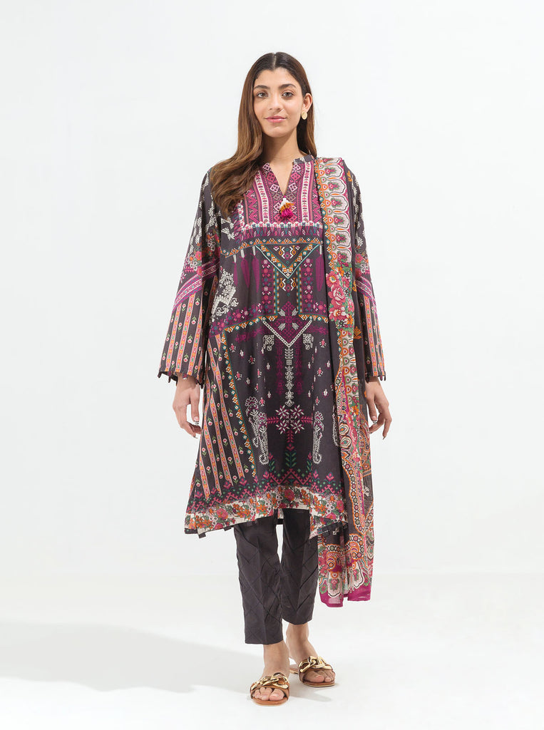 Beechtree Printed Lawn Suit 3Pc