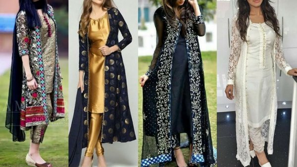 Best Kurti Designs With Long Jacket For Ladies