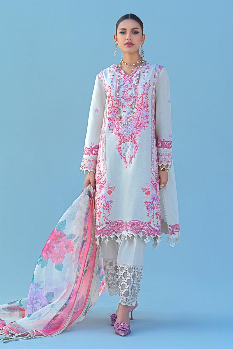 Center Embroidered 3 Pc suit