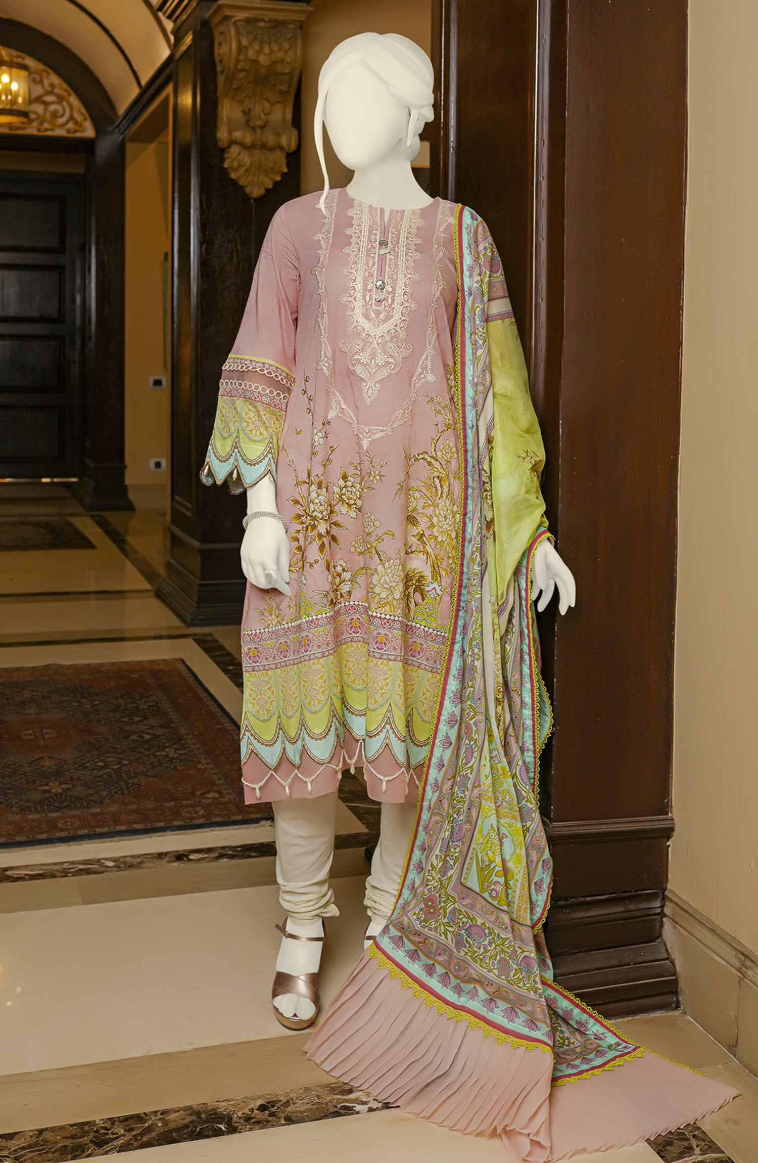 EMBROIDERED DIGITAL PRINTED LAWN SUIT