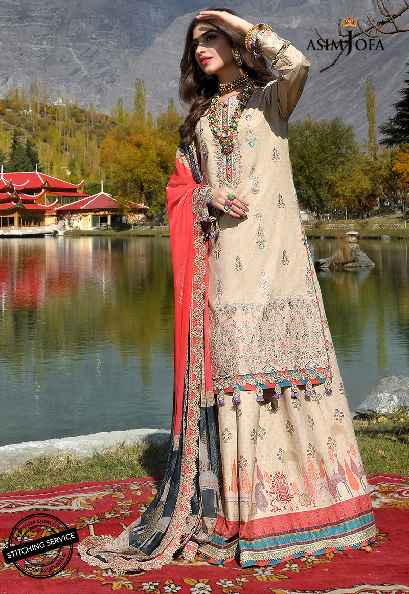 Embroidered Printed Lawn Suit 3PC
