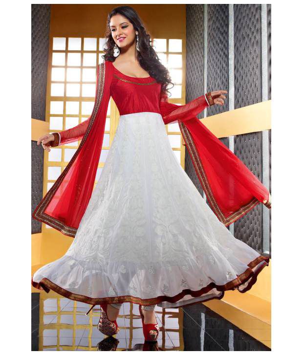 Fashion Frock With White and Red