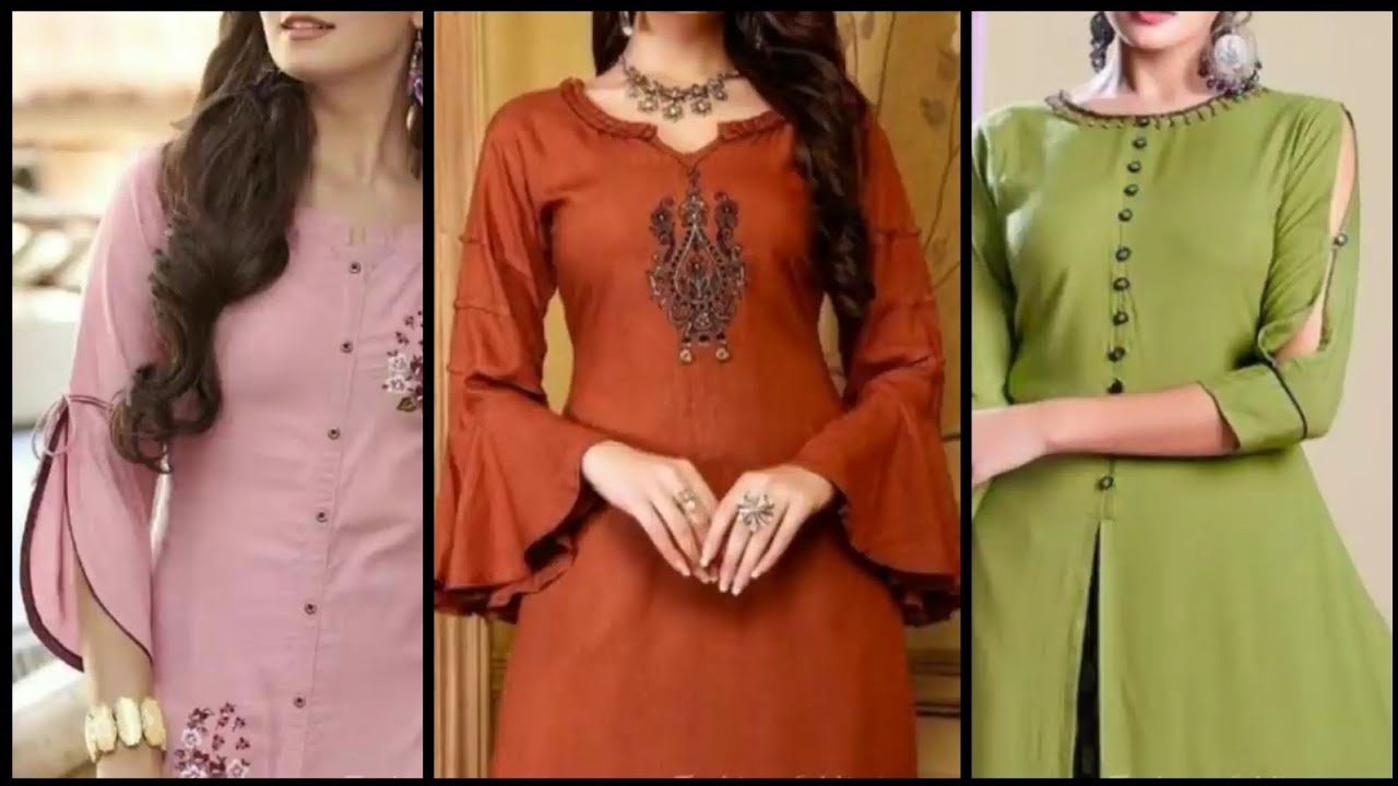 Latest & Modern Kurti Neck Designs Of Front and Back Images 2023-saigonsouth.com.vn