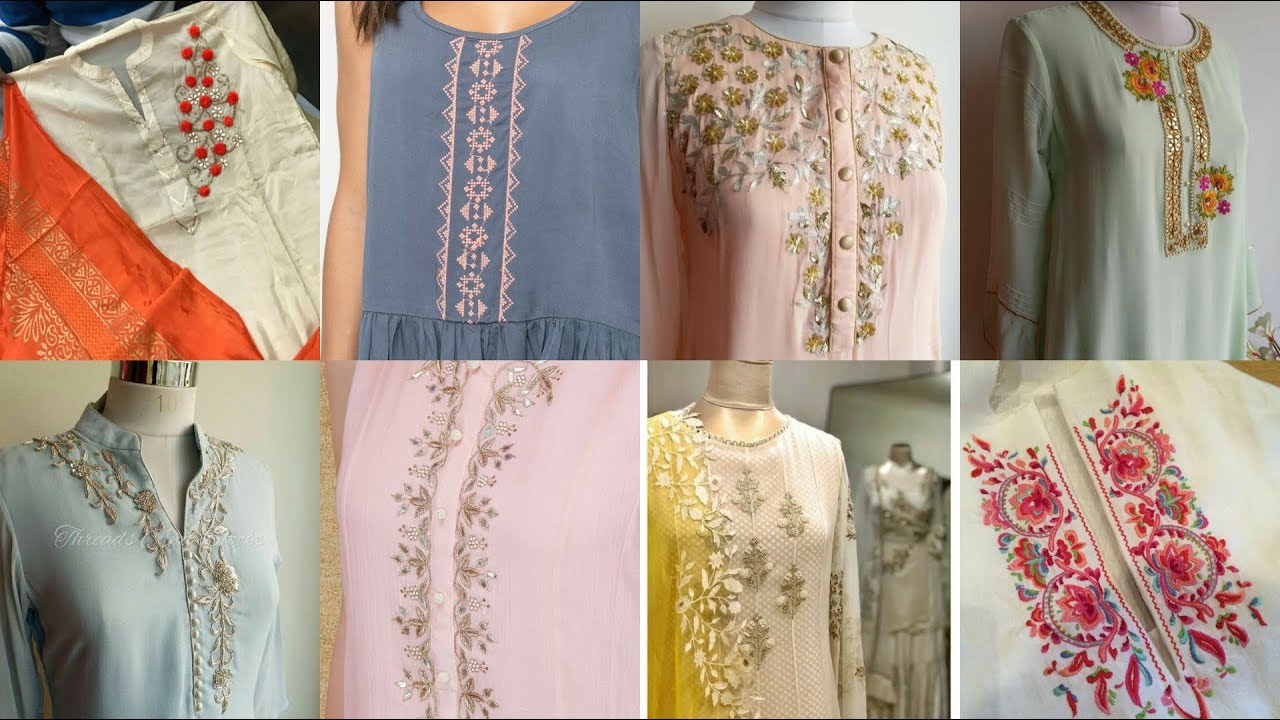 Ribbon Embroidery Designs || Stylish Ribbon Flower Embroidery designs for  Kurtis & Shirts - YouTube