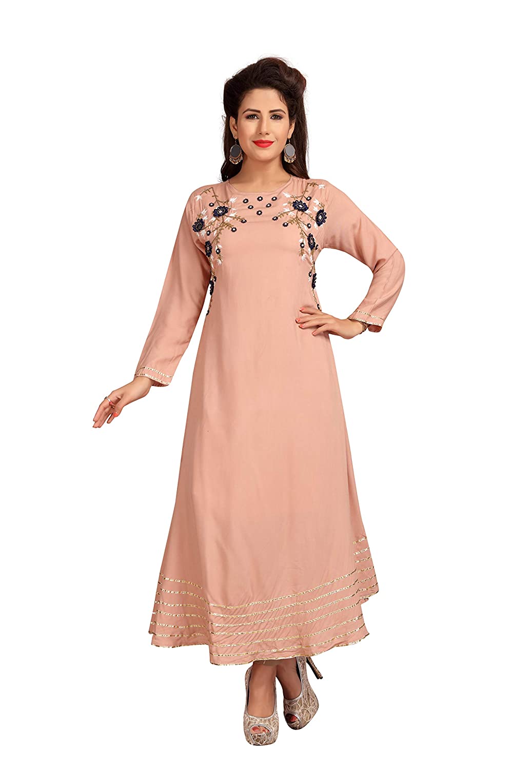 New Long Kurti Design With Lace