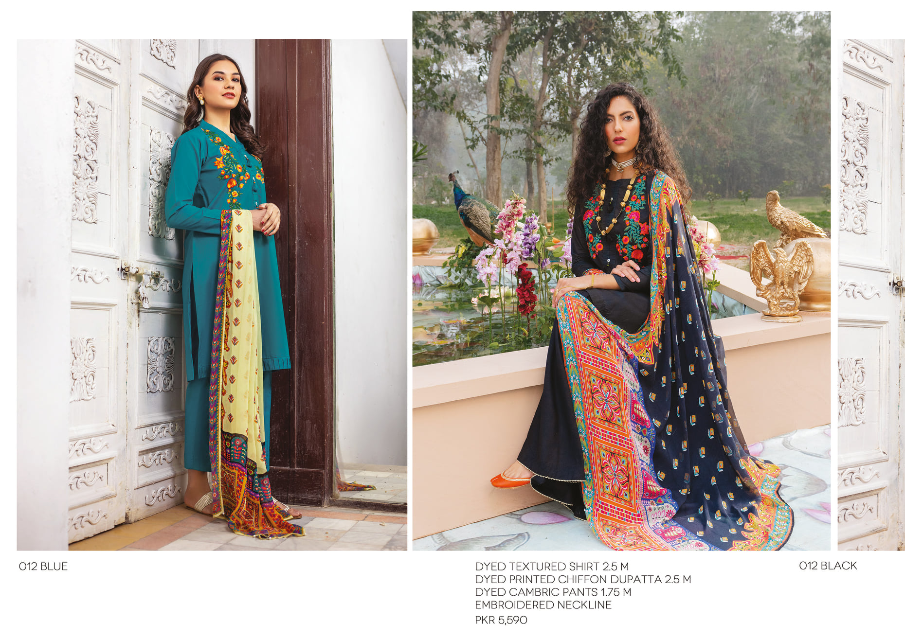 Printed Dupatta with Embroidered Dress