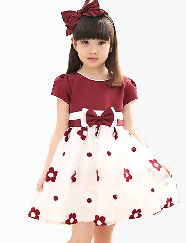 Red White Frock For Baby