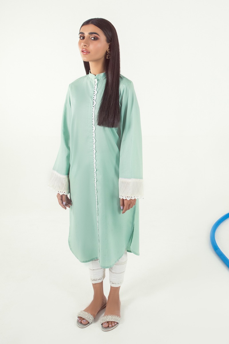 Simple Kurti With Lace