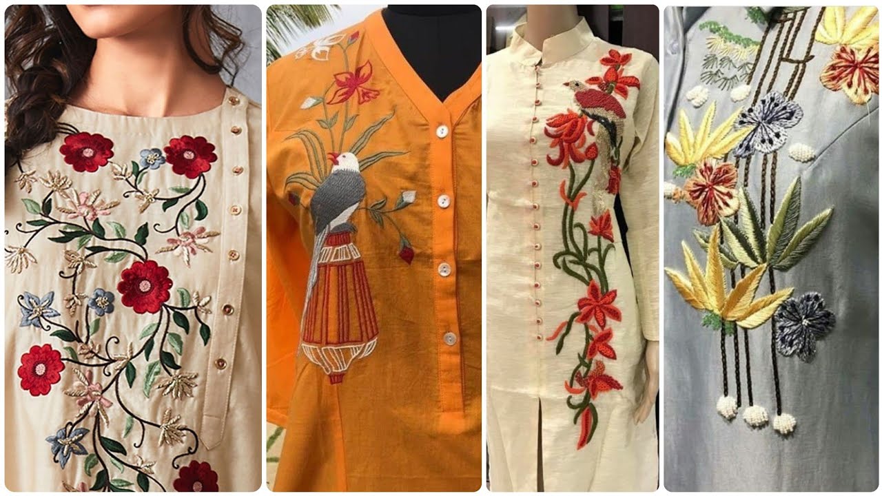 Pink Muslin silk embroidery hand worked kurti top – Threads